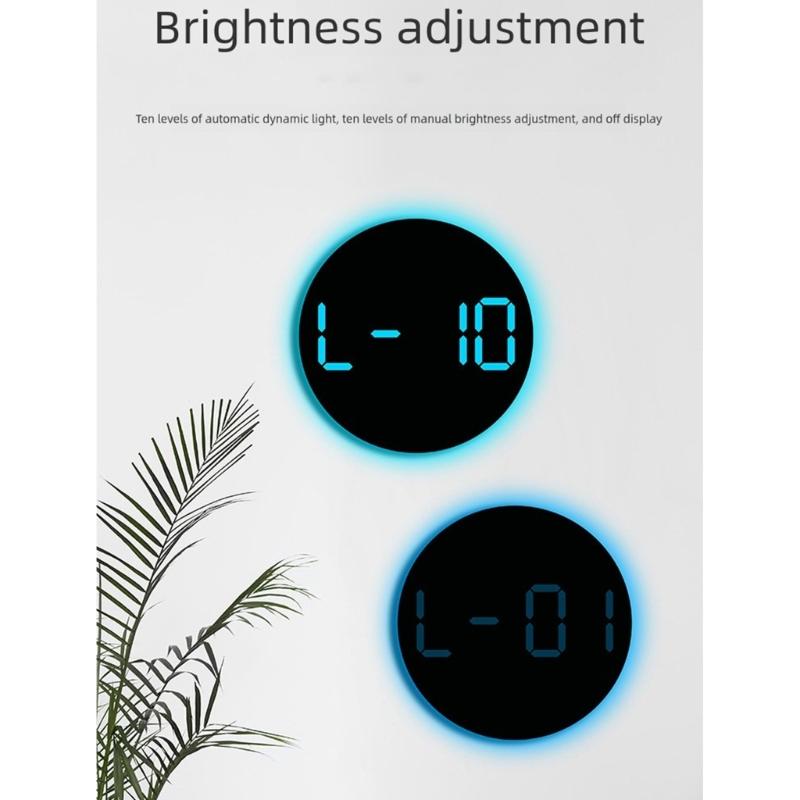 LED Wall Clock With Large Font Temperature Time Function