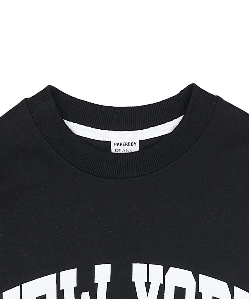 PAPERBOY Basic New York Sweatshirt - Black