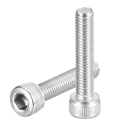 

uxcell M5-0.8x25 Hexagon Socket Bolt 304 Stainless Steel Cap Bolt Rust-Free Full Thread Socket Screw for Road Bike Mountain Bike Car Motorcycle 5