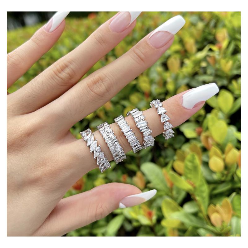 Gold Plated Ring with Zircons Surgical Steel Us6 Eu11 Gold