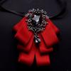 Hanbone Mens Formal Shirt With Multilayer Butterfly Bow Tie For Elegant Wedding Attire