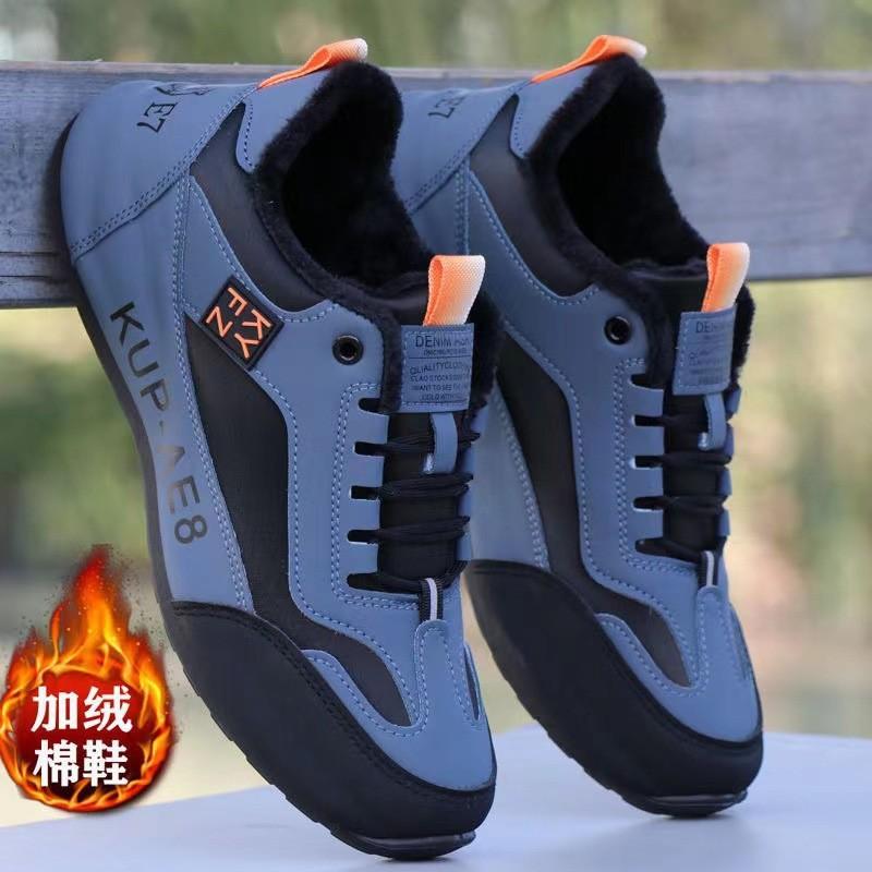 Spring and Autumn Sneakers Men's Fashion Lightweight Casual Shoes Comfortable Versatile Travel Shoes Net Surface Leather Surface Men's Shoes