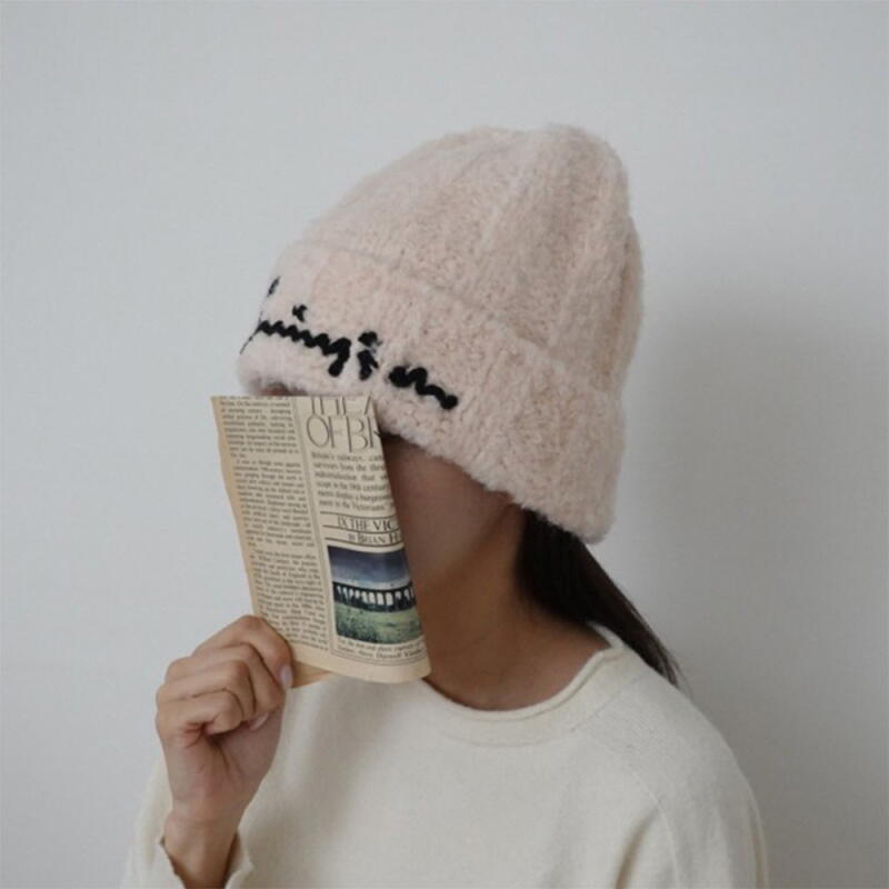 Women s Crochet Wool Sheer Boucle Knit Hat C8604_Pink