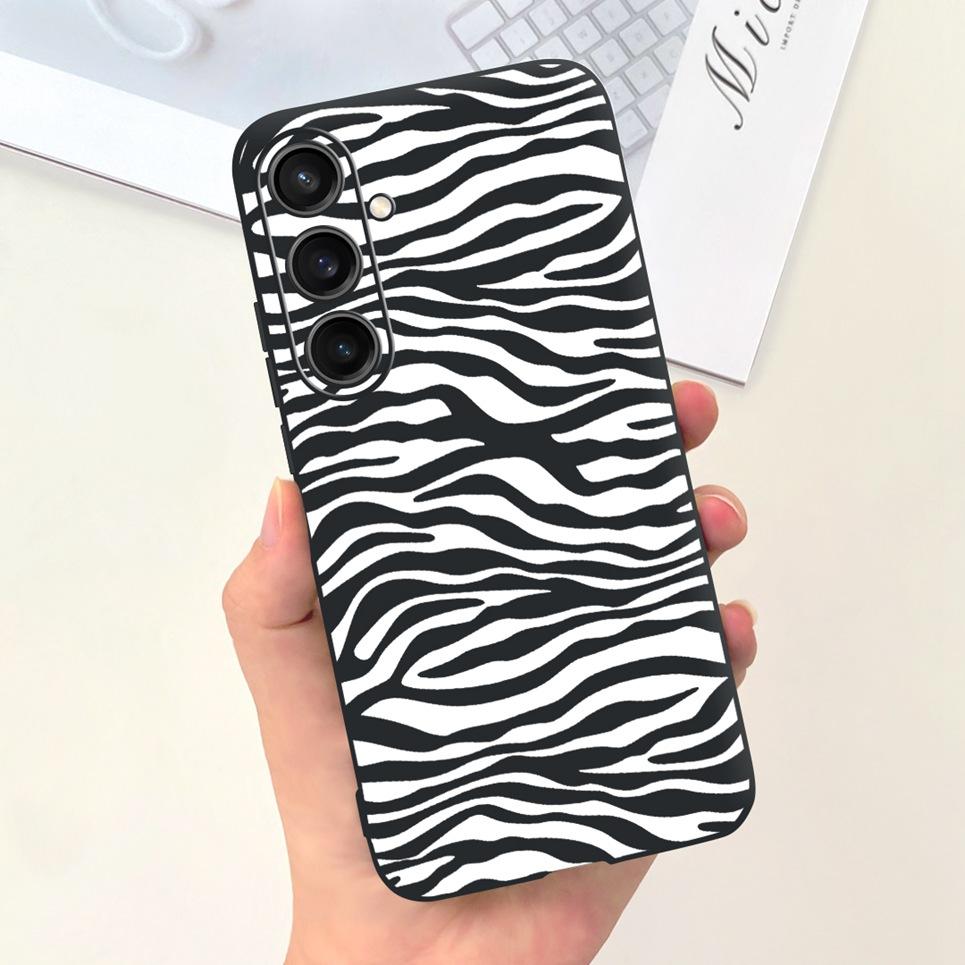 For Funda Samsung Galaxy A35 A25 2023 5G Case SM-A356B SM-A256B Black Cat Moon Night Fashion Coque Etui Matte Silicone Housing