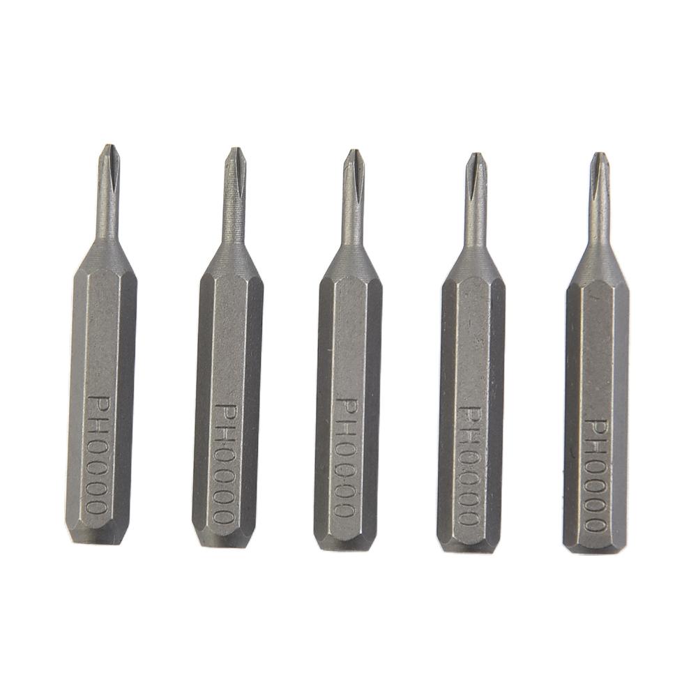 5pcs Bits Screwdriver Hex PH0000 PH000 PH00 PH0 PH1 PH2 Cross Screwdriver Bits H4x28mm Screwdriver Magnetic Bits