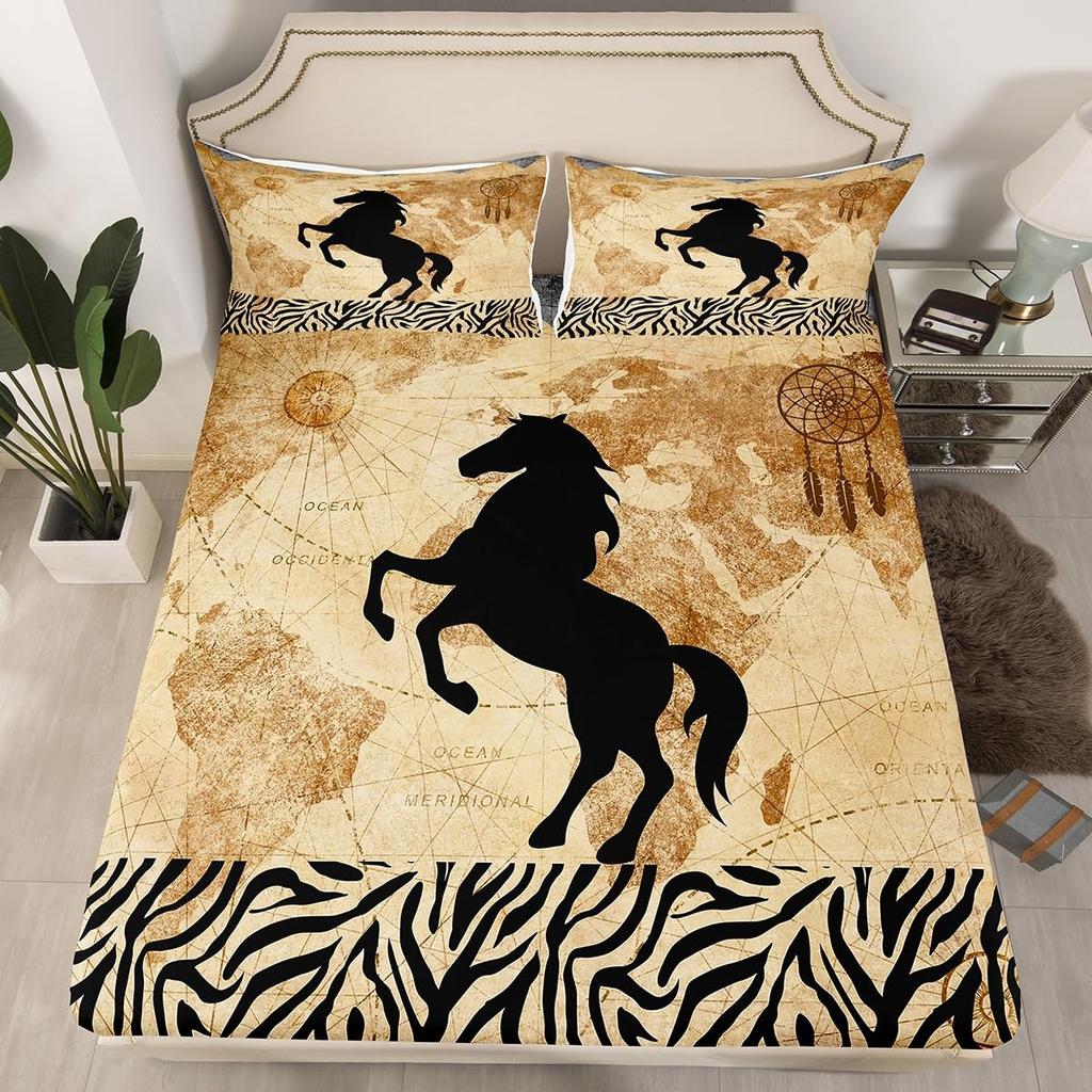 Zebra Print Bedding Set, Striped Zebra Animal Print Decorative Quilted 3 Piece Comforter Cover With 2 Pillow Shams, King Size