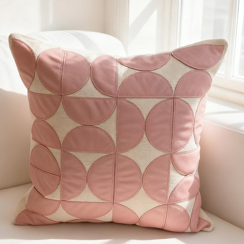 45×45Cm Lmitation Leather Cushion Cover Coffee Orange Red Pillowcase Patch Sofa Chair Bed Pillow Cover Home Decoration Detachabl