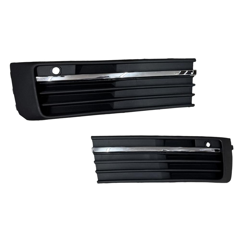 Car Front Fog Light Lamp Side Lower Grill Frame with Chrome Radar Hole for VW Transporter Multivan 2015 2016 2017 2018 2019