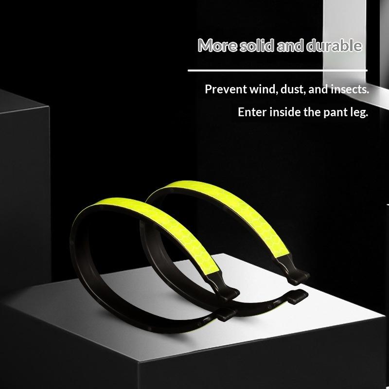 2Pcs Reflective Carabiner Trouser Clips Safe Driving Cycling Gear With Seat Belt Warning Sticker For Outdoor Use
