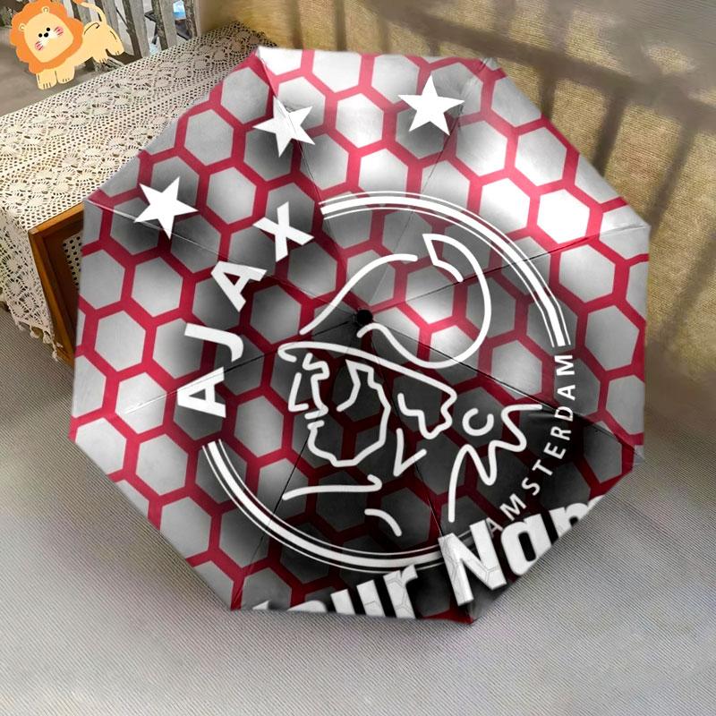 1 PC Automatic Folding Umbrella - AFC Ajax Custom Name Pattern, Portable & Foldable Design with 8 Ribs, Christmas Birthday Gifts
