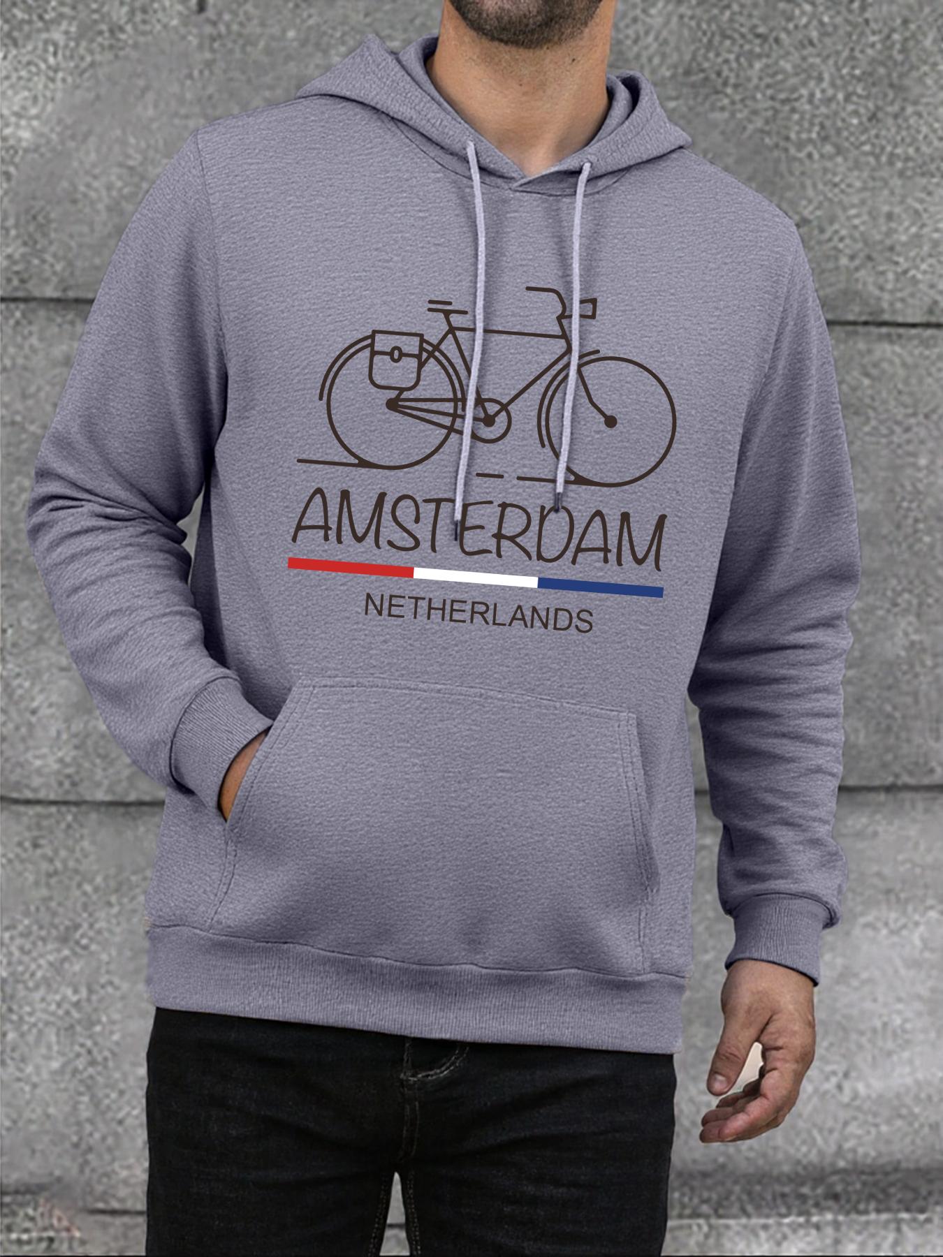 Amsterdamas Nīderlandes Velosipēdu Drukas Vīriešu Hūdijs