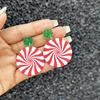 Colorful Lollipop Resin Earrings - Festive Christmas Candy Style for Women
