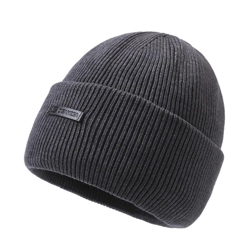 Men's & Women's Warm Knitted Wool Hat: Autumn/Winter Outdoor Cold-Proof Velvet-Lined Cycling Beanie