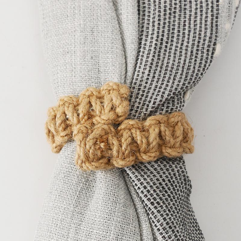 Braided Cotton Linen Curtain Tieback Strap