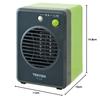TEKNOS Mobile Ceramic Heater, Green, TS-310