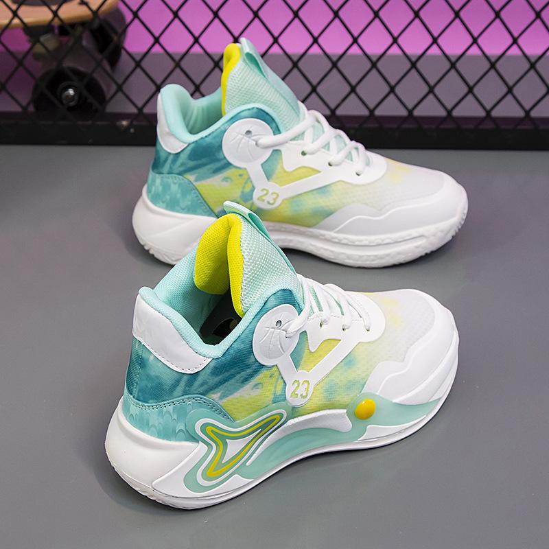 

Children s basketball shoes 2025 spring and autumn mesh breathable sports shoes wrapped boys practical training basketball shoes 40