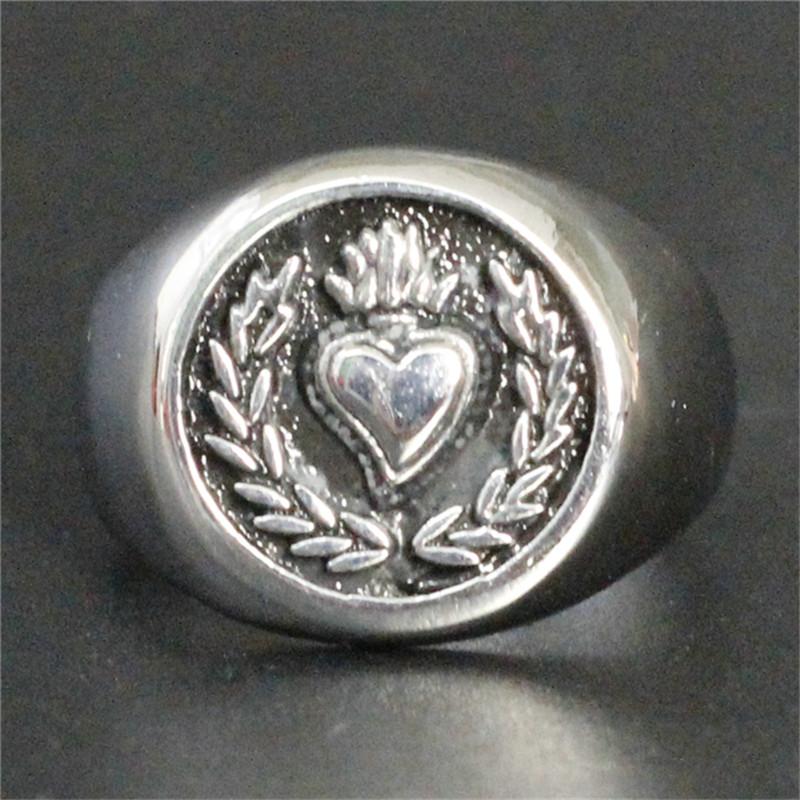 Love Heart Ring 100% 316L Stainless Steel Jewelry Olive Branch Ring 8