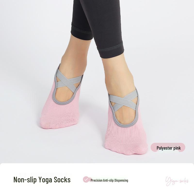 New Arrival Anti-Slip Grey Edge Cross Strap Yoga & Dance Socks
