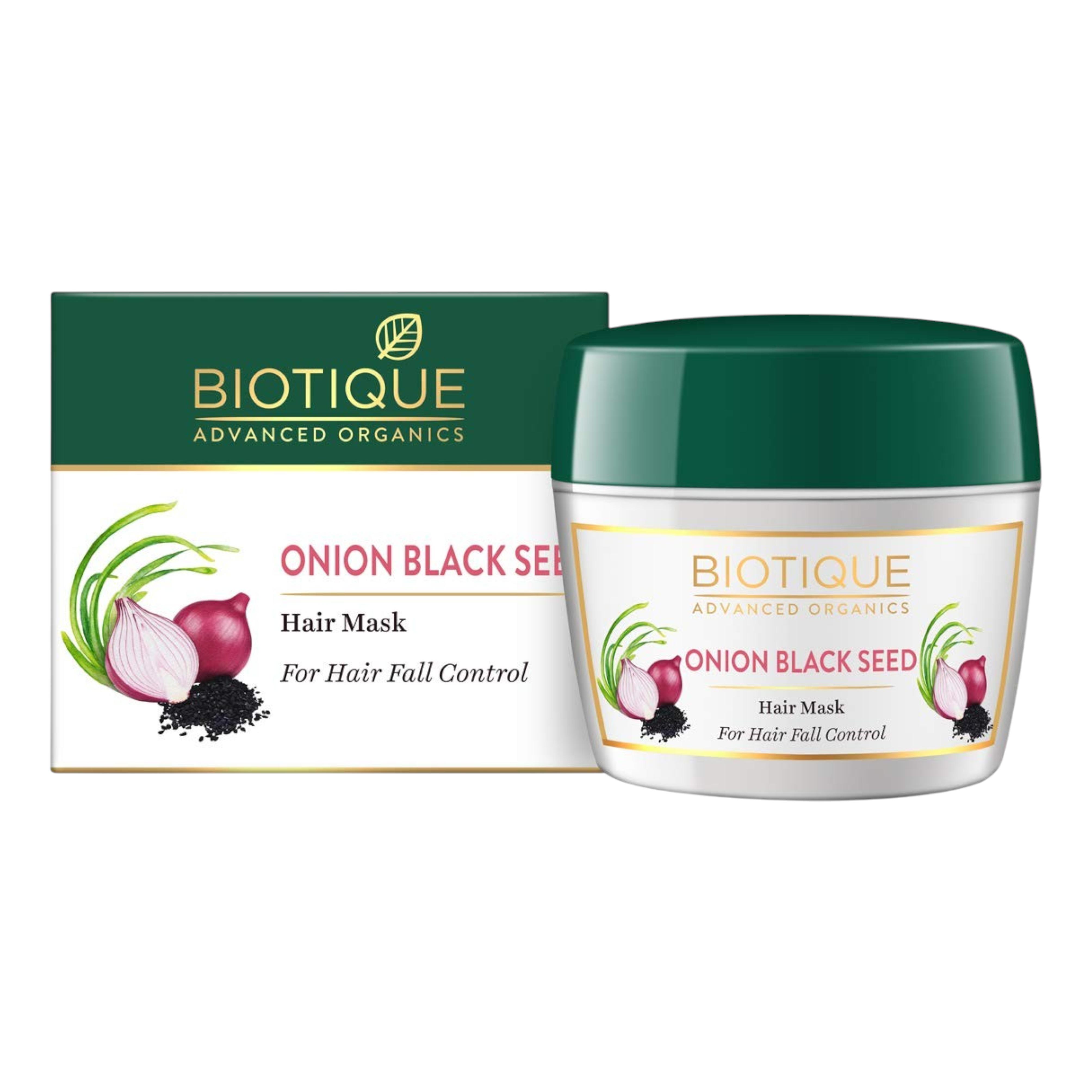 

Biotique Onion Black Seed Hair Mask 175g For Hair Fall Control & Growth, Nourishes Repairs Thickens Hair, Natural Shine