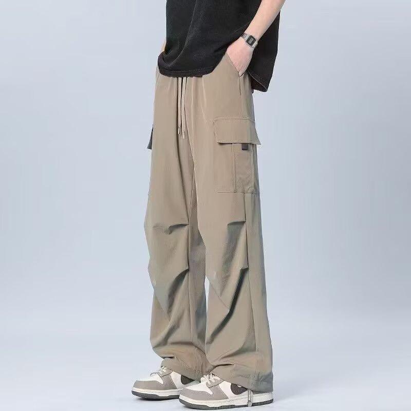Tooling Casual Pants Men's Summer Thin Quick-drying Breathable Men's Casual Pants Loose Straight Pants Men's Summer