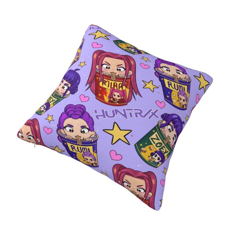 Vlastní povlak na polštář v severském stylu Kpop Hunter Demons 40x40cm Polyester Huntrix Povlak na polštář na pohovku Čtvercový povlak na polštář