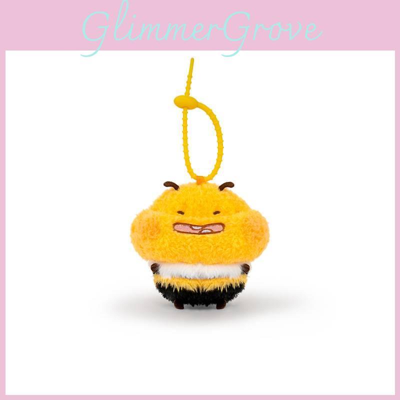Delightful Pp Cotton Filled Plush Bee Keychain Charming Cartoon Character For Fun