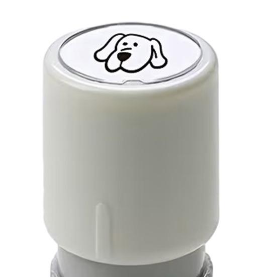 Cartoon Dog Self Inking Stamp Portable DIY Cards Envelopes Scrapbooking Pre-Inked Decorative Puppy Stamper Birthday