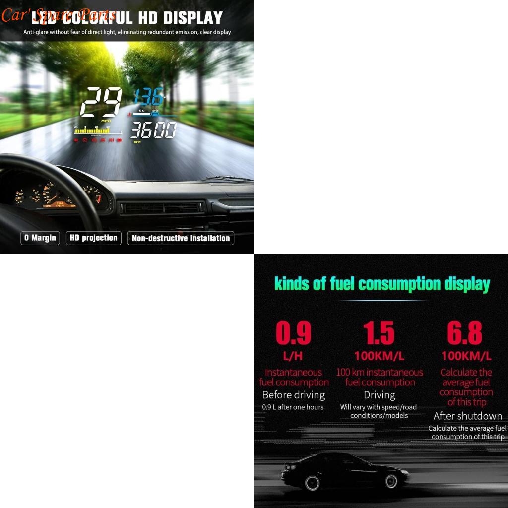 

Y4UA D5000 Car Speedometer Tachometer Windshield Projector Meter Electronic Speedometer Real time Vehicle Monitoring & Safe China Mainland