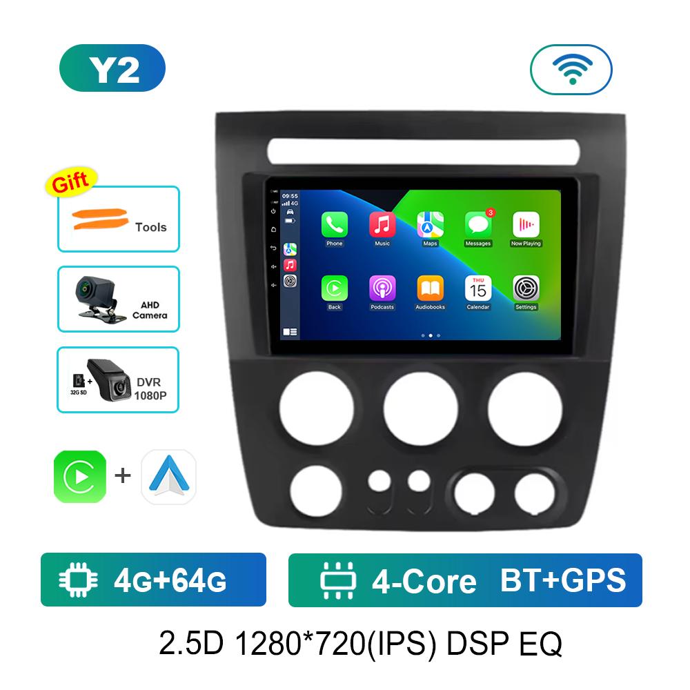 Carplay Touch Screen for Hummer H3 2005 - 2010 Android Intelligent System GPS Navigation Car Video Multimedia Player WiFi BT 4G