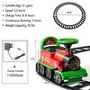 Kids Electric Train Can Manned Christmas Diecast Train Rail Track Car with Music Light Train Cabin Baby Walker Stroller Kids Toy