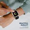 For Apple Watch Series 10 42mm Case Shockproof PC Watch Cover with Orange 3D Textured Button - Starlight