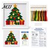 Festive Tabletop Decoration Kits DIY Christmas Needlepoint Kit, Holiday Cross Stitch Santa Snowman Elk Patterns, Theme Beginners Needlework Craft Kit