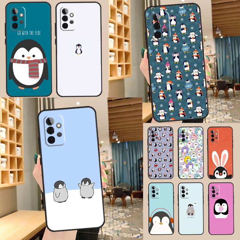 Cute Penguin Case For Samsung Galaxy A14 A34 A54 A52S A12 A22 A32 A52 A72 A13 A33 A53 A73 A31 A51 A71