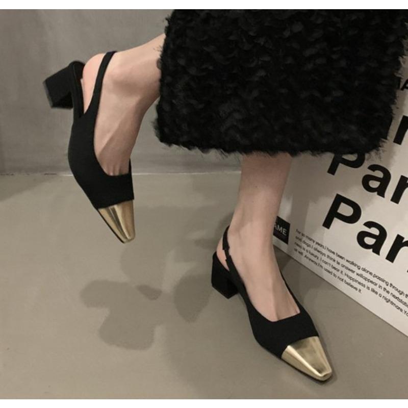 New Style Women's Shoes Women's Dress Shoes Mid Heel Wedding Sandals All Matching Pointed Princess Shoes Zapatos Mujer