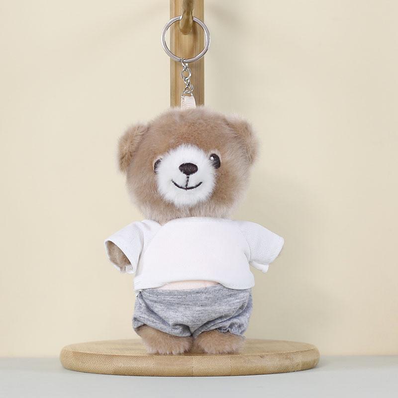 Plush Bear Keychain Cute Cartoon Stuffed Toy For Kids And Adults