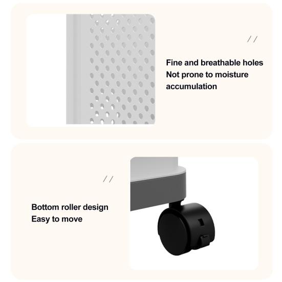 Rolling Yoga Mat Storage Basket Home Gym Storage Rack with Wheels Breathable Mesh Basket Organizer for Yoga Mats Rackets Blankets