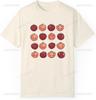 Tomatenmuster Gitter Unisex GarunisextGefärbtes T-Shirt Niedliches Garten Foodie Tee Obst Gemüse Für Veganen Bauernmarkt Baumwollkleidung