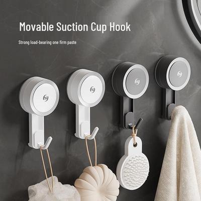 No-Drill Strong Adhesive Suction Cup Hooks for Bathroom & Kitchen Walls