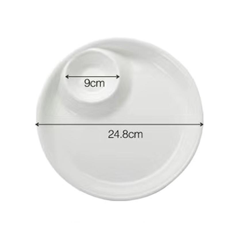 Kreativní jednoduchý knedlíkový talíř Nádobí Keramický talíř Ovocný talíř Salátový talíř s namáčecím talířem