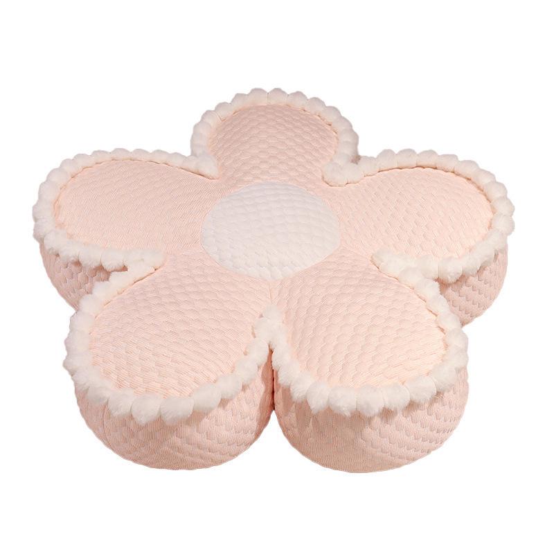 Ins-Style Eisseide Samt Blumen Pouf & Sitzkissen