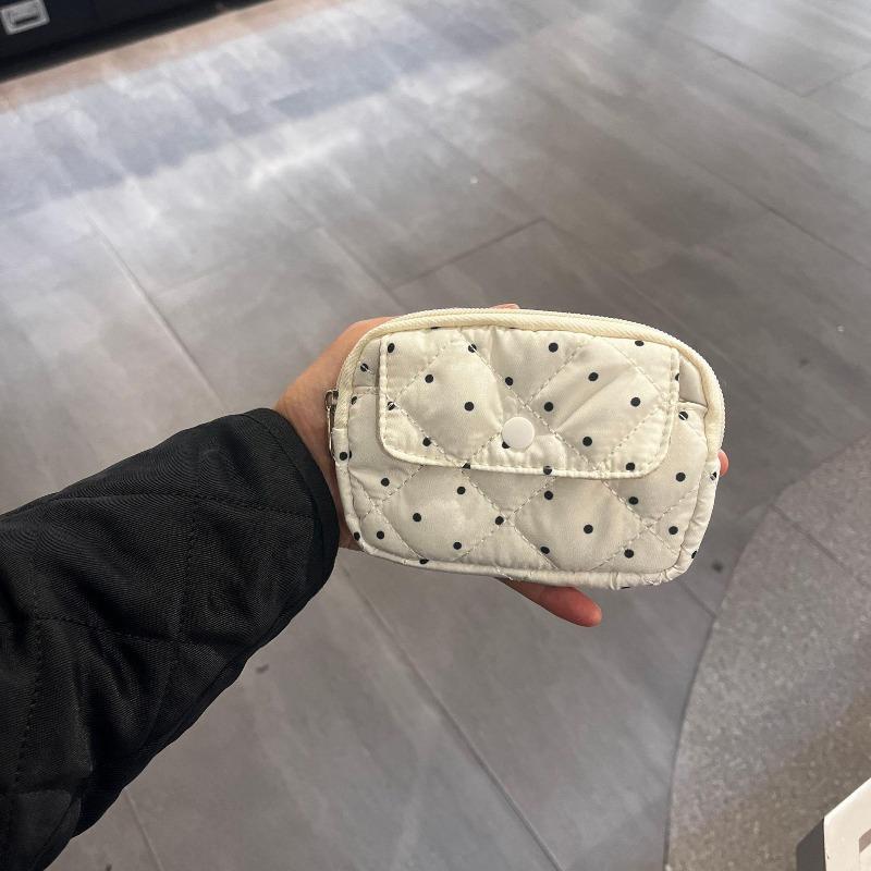 Roztomilé kreslené květinové prošívání Taška na ukládání dokumentů Peněženka na karty Peněženka na mince Peněženka na ID kartu Držitel řidičského průkazu Držák odznaku