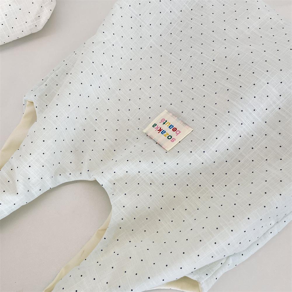 Cute Polka Dot Tube Top Bag Casual Shoulder Crossbody Bag for Women Large Capacity Canvas Tote Bag KTB