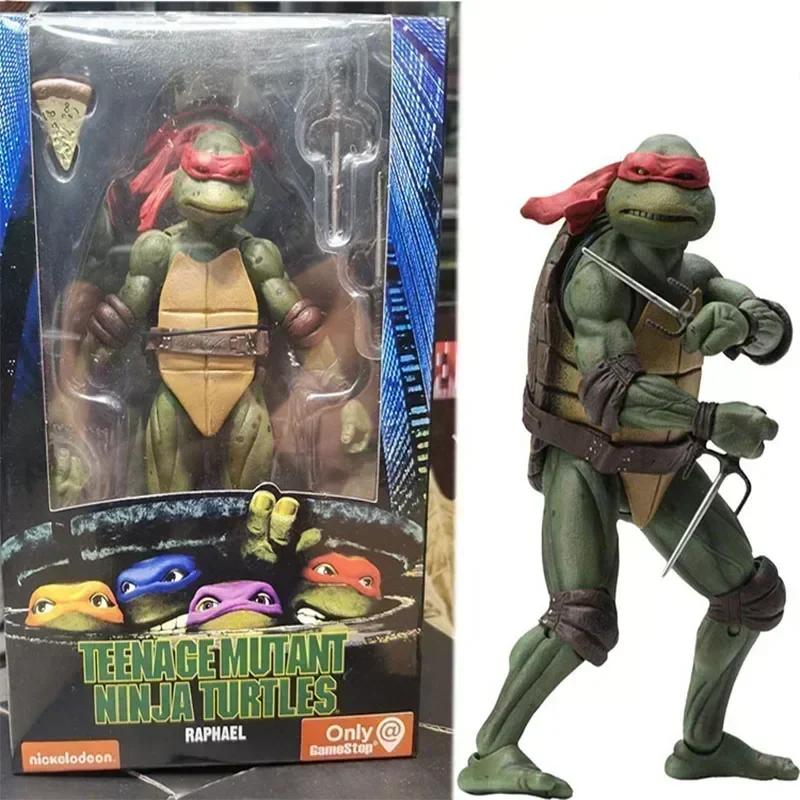 Neca 4pcs Teenage Mutant Ninja Turtles Action Figure Tmnt Edition Movable Movies Model Turtle Ninja Anime Collect Toy Doll Gifts