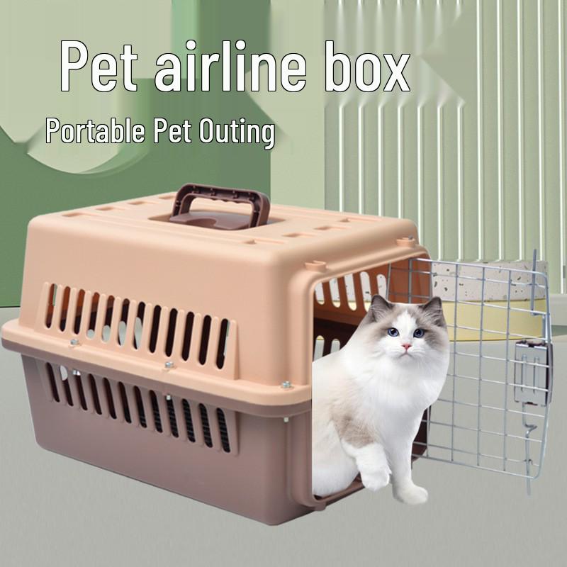 Washable Portable Medium Cat Carrier Crate - Breathable & Ventilated Design