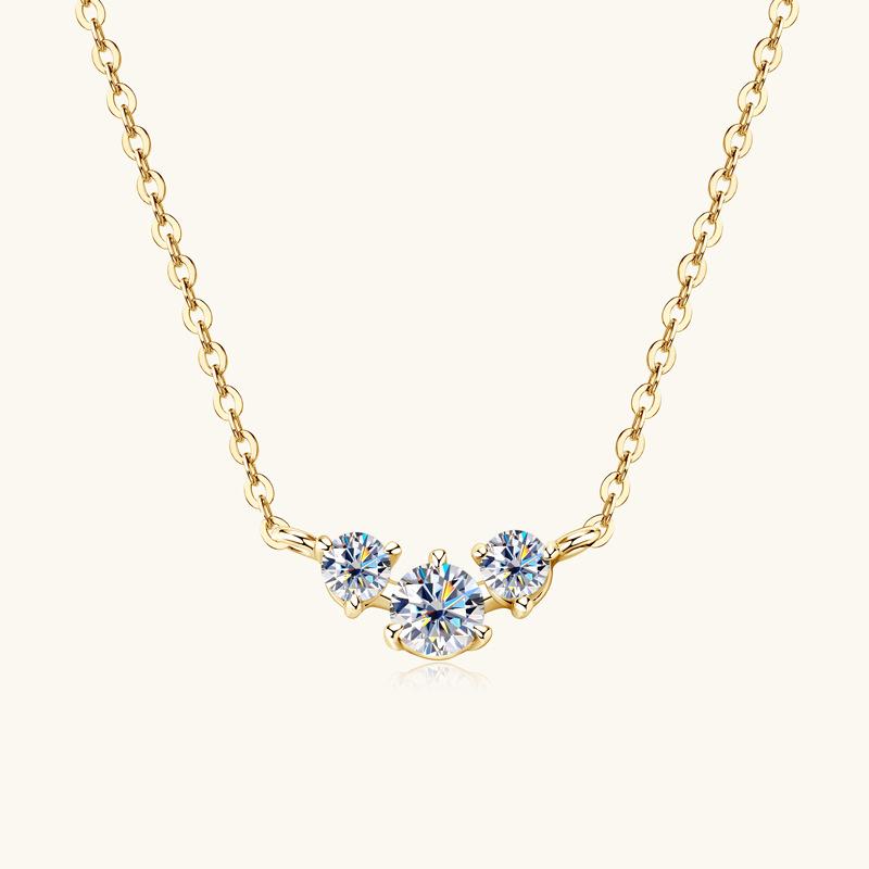 Silvere Glam Korean Version Of The Personalized Smiley Face Moissanite Necklace Ins Trendy Cool 925 Sterling Silver Jewelry Necklace