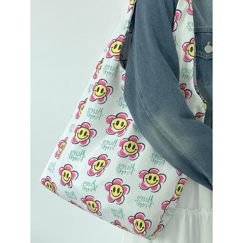 

Сумка через плечо из холщовой ткани бренда Thailand Tide, двухсторонняя сумка для покупок с цветочным принтом, большая вместительная портативная сумка-тоут, сумка для компьютера