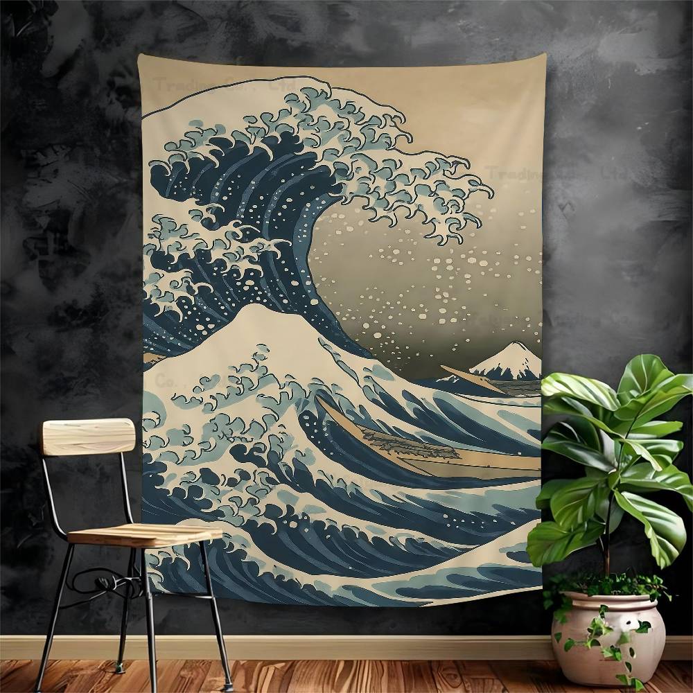 Ukiyoe The Great Wave Off Kanagawa Hanging Bohemian Tapestry Cheap Hippie Bohemian Tapestries Mandala Wall Hanging Home Decor