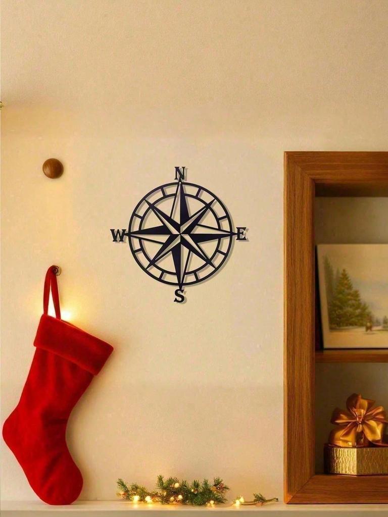 Vintage Antique Brass Nautical Compass Extra Large Coastal Metal Wall Art Boho Ocean Hanging Decor Unique Housewarming Gift