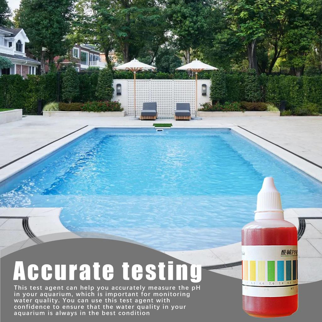 50ml pH Test Drop Accurate Water Quality Tester for Aquarium Freshwater Swimming Pool Laboratory Home School Water Testing Agent