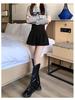 Women's High-Waisted Woolen Wide-Leg Shorts - Autumn 2024 Korean Style Slim-Fit Leggings